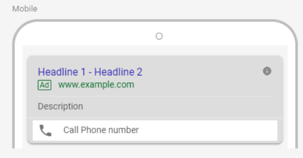 call directly from SERPs