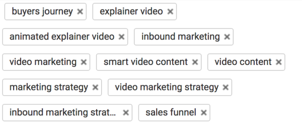 YouTube tags