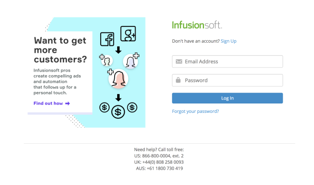 infusionsoft sign in page