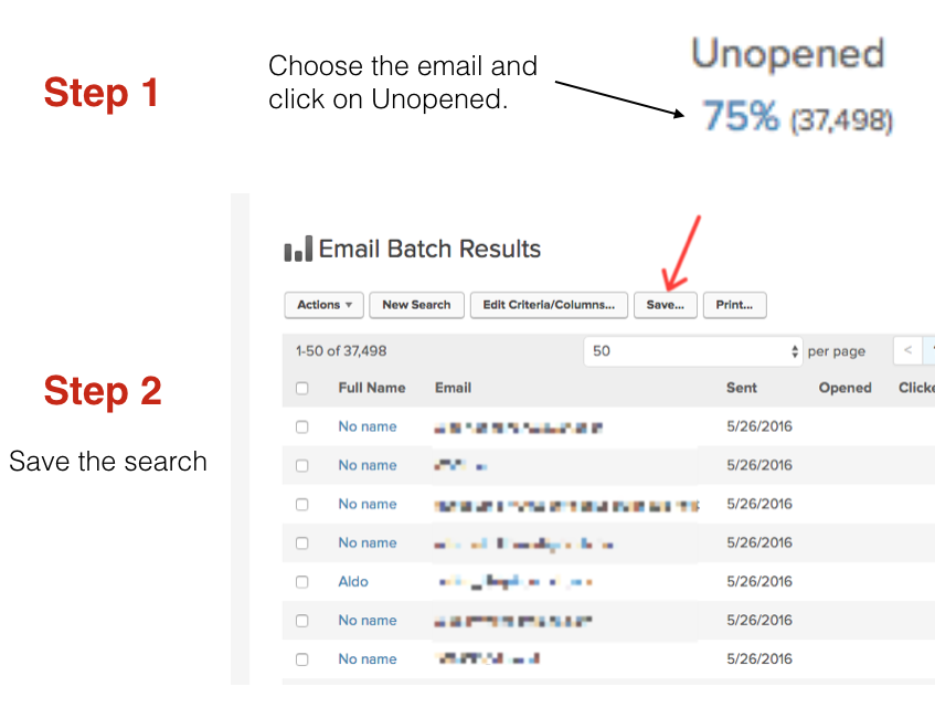 Infusionsoft email batch results