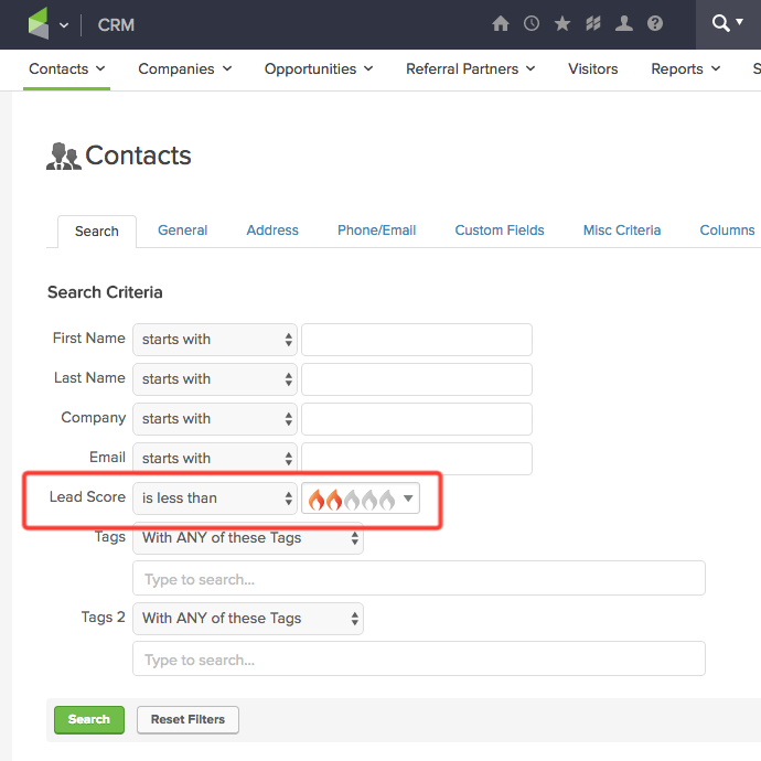 Infusionsoft lead scoring