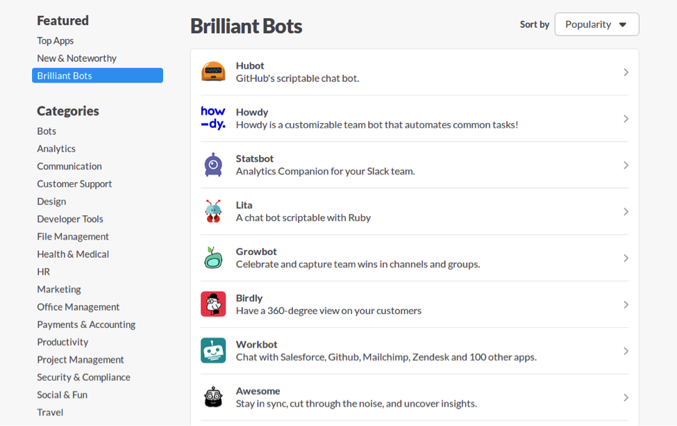 slack bot