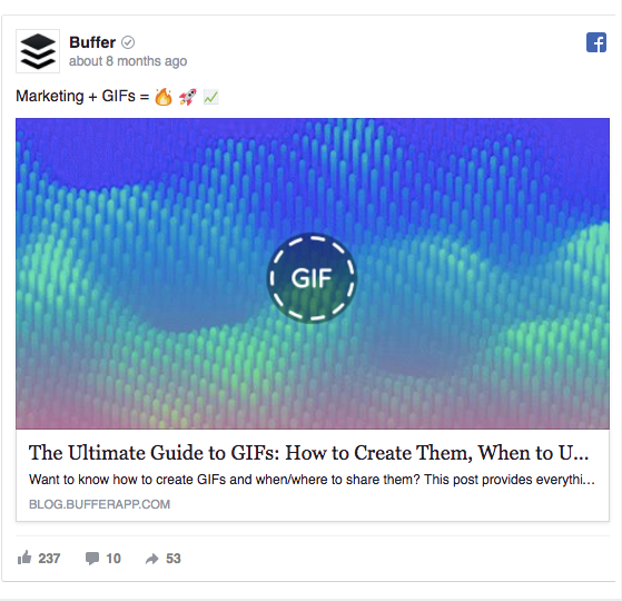 Buffer Facebook ad