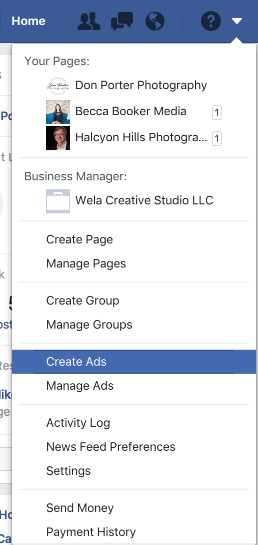 create ads facebook