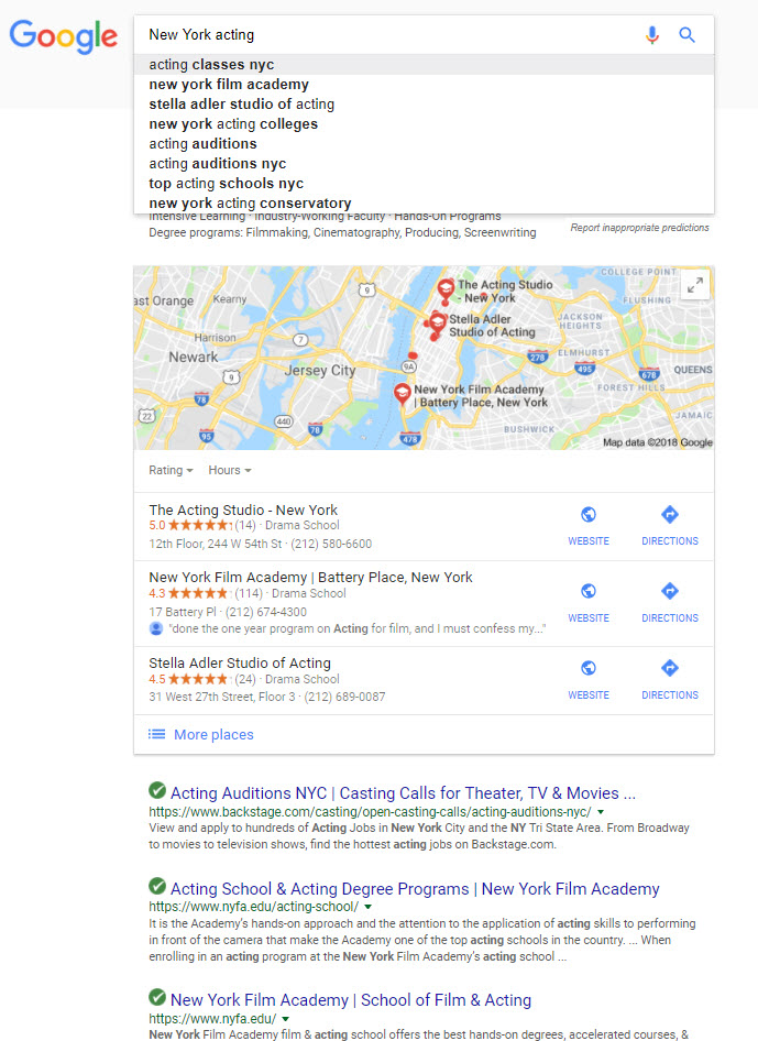 Google map search